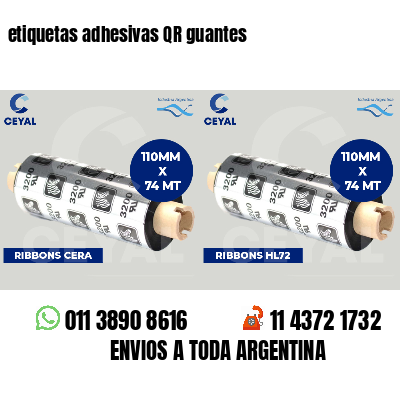 etiquetas adhesivas QR guantes