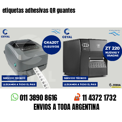 etiquetas adhesivas QR guantes