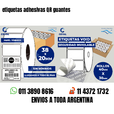 etiquetas adhesivas QR guantes