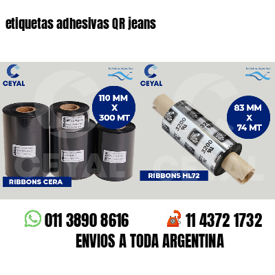 etiquetas adhesivas QR jeans