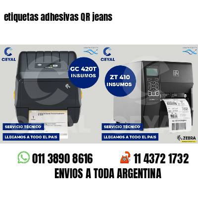 etiquetas adhesivas QR jeans