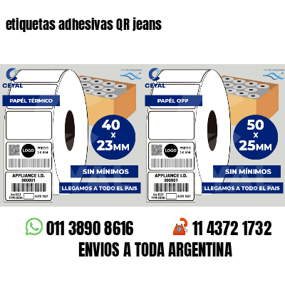 etiquetas adhesivas QR jeans