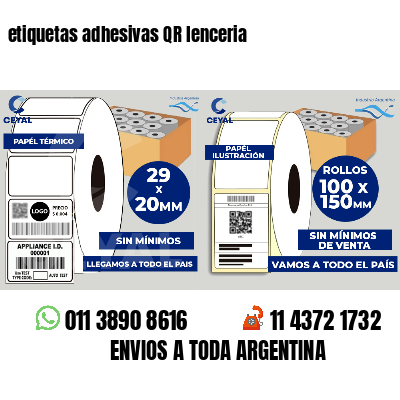 etiquetas adhesivas QR lenceria