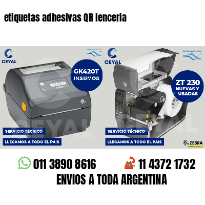 etiquetas adhesivas QR lenceria