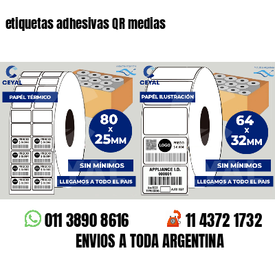 etiquetas adhesivas QR medias