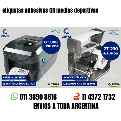 etiquetas adhesivas QR medias deportivas