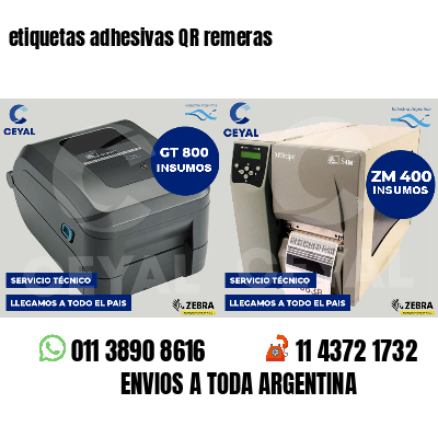 etiquetas adhesivas QR remeras