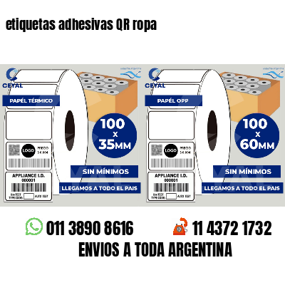 etiquetas adhesivas QR ropa