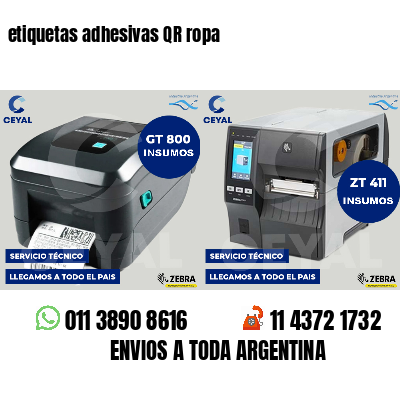 etiquetas adhesivas QR ropa