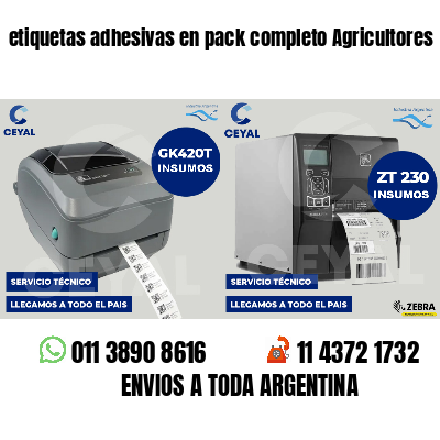 etiquetas adhesivas en pack completo Agricultores