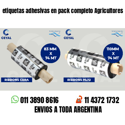 etiquetas adhesivas en pack completo Agricultores