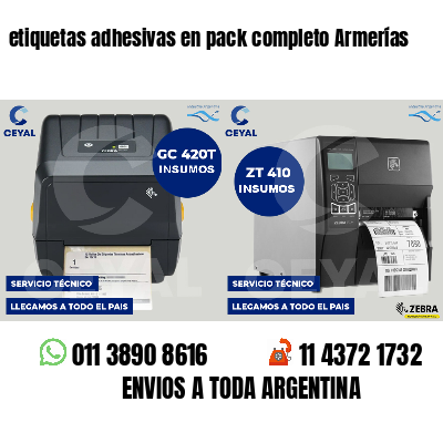etiquetas adhesivas en pack completo Armerías