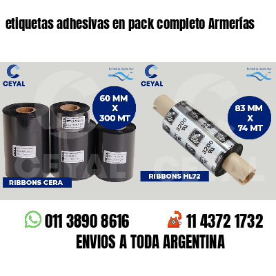 etiquetas adhesivas en pack completo Armerías