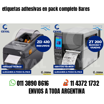 etiquetas adhesivas en pack completo Bares