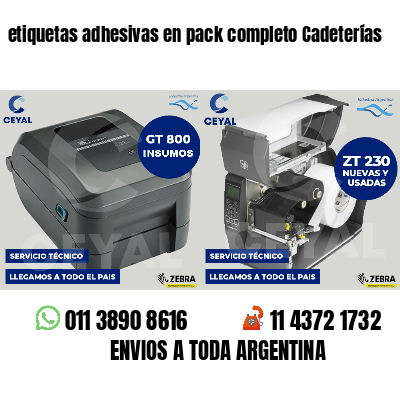 etiquetas adhesivas en pack completo Cadeterías
