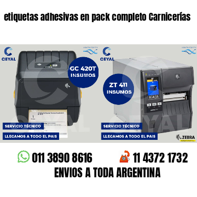 etiquetas adhesivas en pack completo Carnicerías