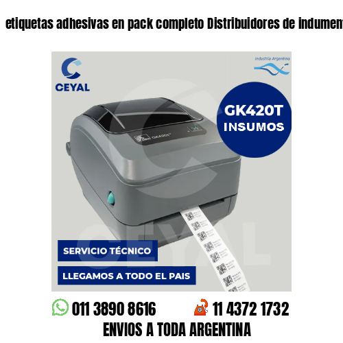 etiquetas adhesivas en pack completo Distribuidores de indumentaria