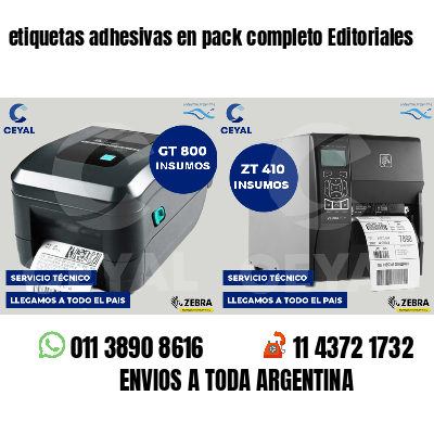 etiquetas adhesivas en pack completo Editoriales