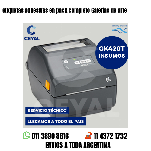etiquetas adhesivas en pack completo Galerías de arte