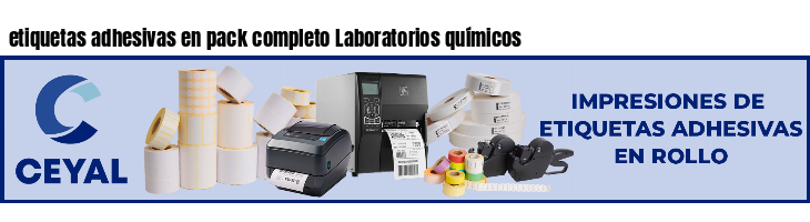etiquetas adhesivas en pack completo Laboratorios químicos