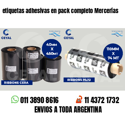 etiquetas adhesivas en pack completo Mercerías