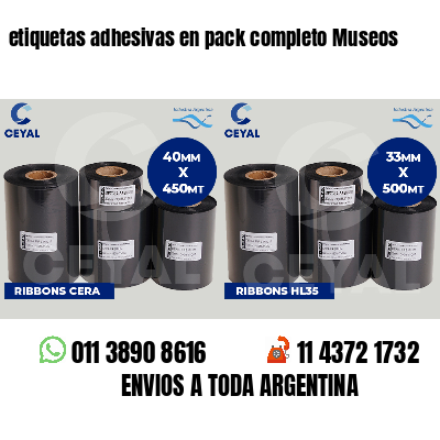 etiquetas adhesivas en pack completo Museos