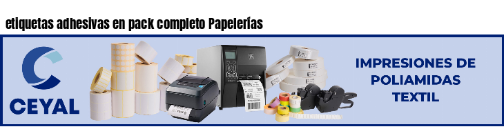 etiquetas adhesivas en pack completo Papelerías