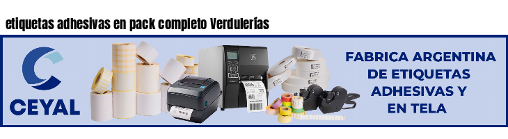 etiquetas adhesivas en pack completo Verdulerías