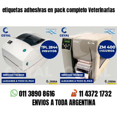 etiquetas adhesivas en pack completo Veterinarias