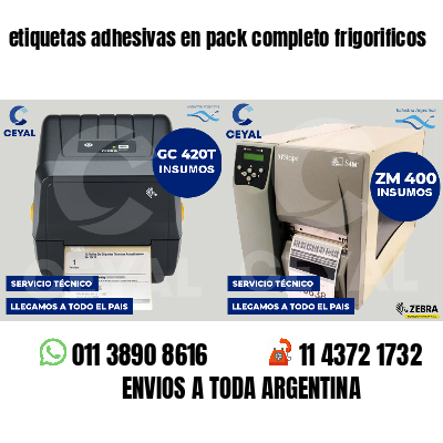 etiquetas adhesivas en pack completo frigorificos