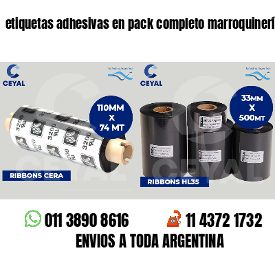 etiquetas adhesivas en pack completo marroquinería