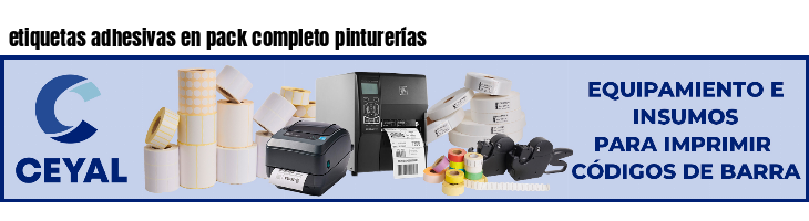 etiquetas adhesivas en pack completo pinturerías