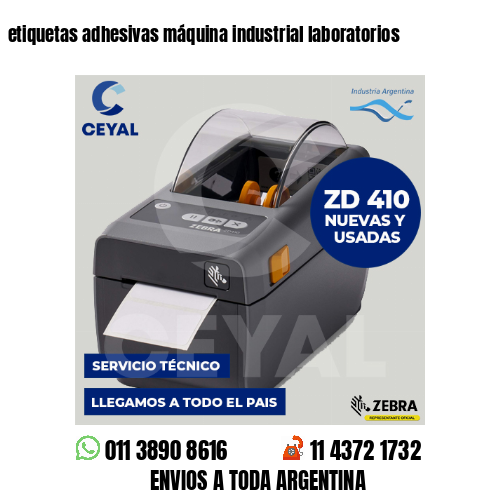etiquetas adhesivas máquina industrial laboratorios