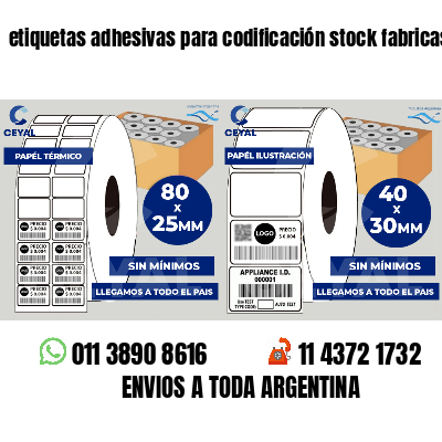 etiquetas adhesivas para codificación stock fabricas