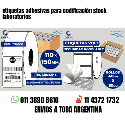 etiquetas adhesivas para codificación stock laboratorios