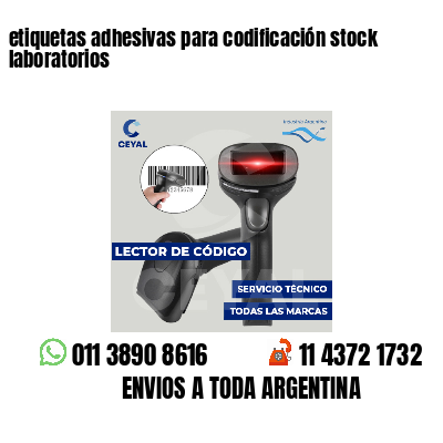 etiquetas adhesivas para codificación stock laboratorios