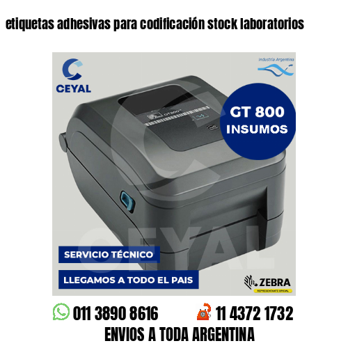 etiquetas adhesivas para codificación stock laboratorios