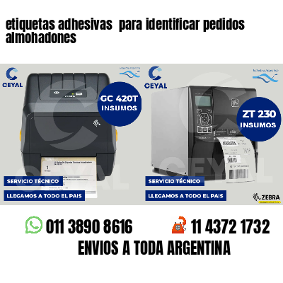 etiquetas adhesivas  para identificar pedidos almohadones