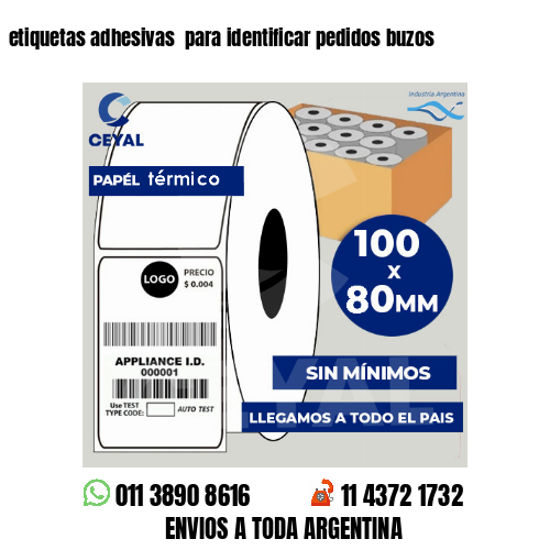 etiquetas adhesivas  para identificar pedidos buzos