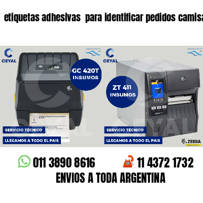 etiquetas adhesivas  para identificar pedidos camisas