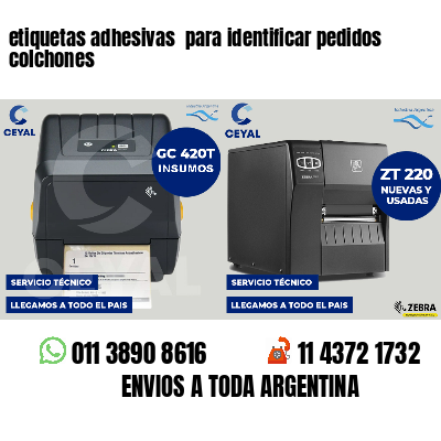 etiquetas adhesivas  para identificar pedidos colchones