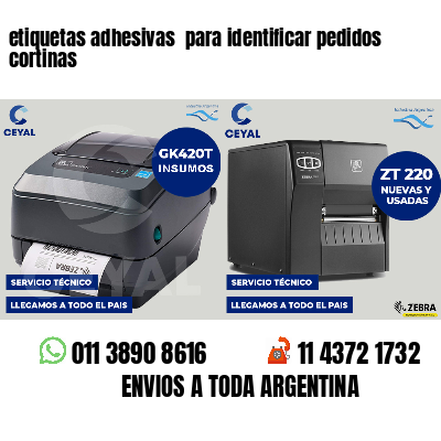 etiquetas adhesivas  para identificar pedidos cortinas