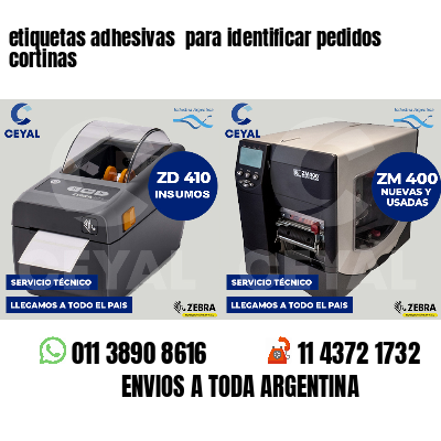 etiquetas adhesivas  para identificar pedidos cortinas