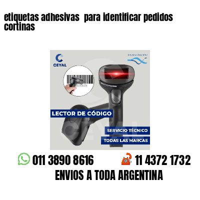 etiquetas adhesivas  para identificar pedidos cortinas
