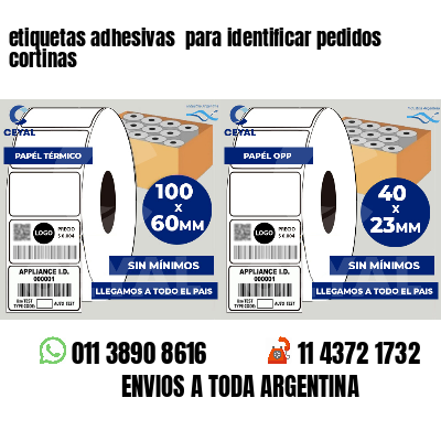 etiquetas adhesivas  para identificar pedidos cortinas