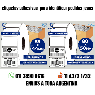 etiquetas adhesivas  para identificar pedidos jeans