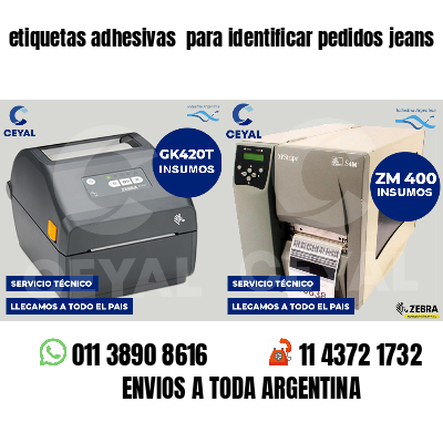 etiquetas adhesivas  para identificar pedidos jeans