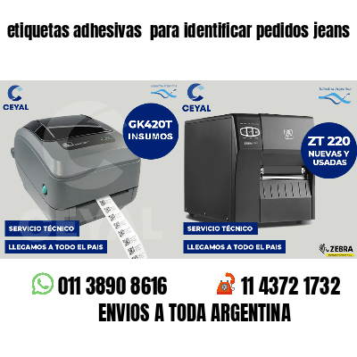 etiquetas adhesivas  para identificar pedidos jeans