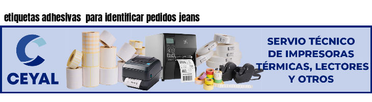 etiquetas adhesivas  para identificar pedidos jeans