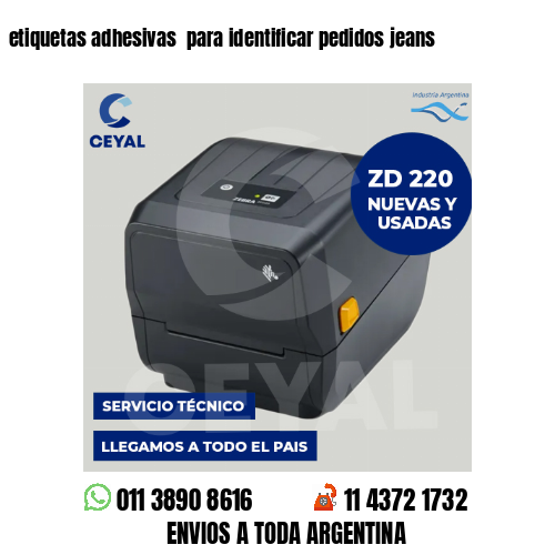 etiquetas adhesivas  para identificar pedidos jeans